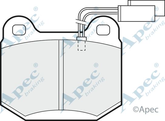 APEC BRAKING Комплект тормозных колодок, дисковый тормоз PAD488